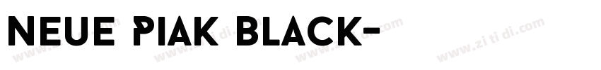 Neue Piak Black字体转换